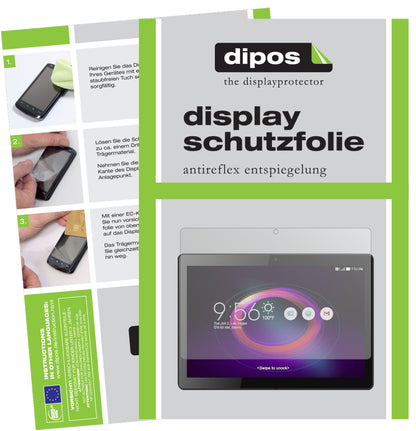 Matte Displayschutzfolie von dipos passend für Beneve Tablet PC 10.1 Zoll, präziser Zuschnitt und blasenfrei montiert