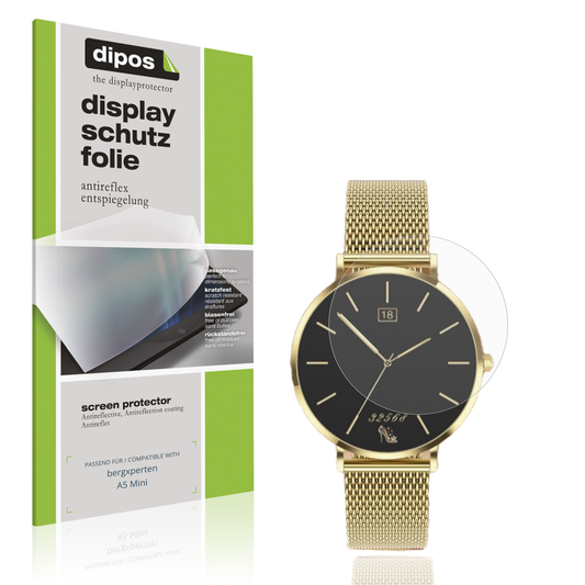Matte Displayschutzfolie von dipos passend für bergxperten A5 Mini, präziser Zuschnitt und blasenfrei montiert