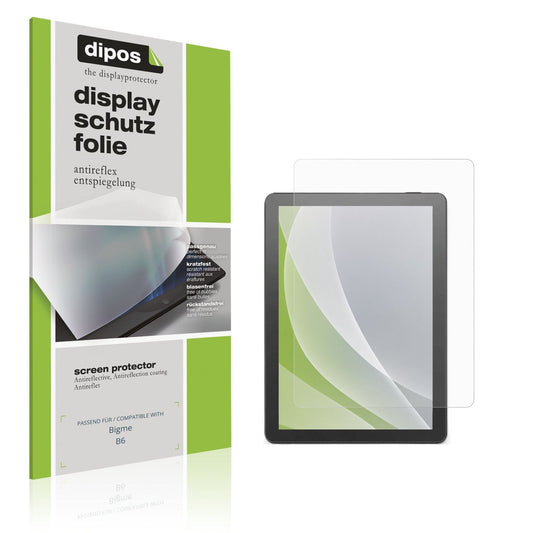 Matte Displayschutzfolie von dipos passend für Bigme B6, präziser Zuschnitt und blasenfrei montiert