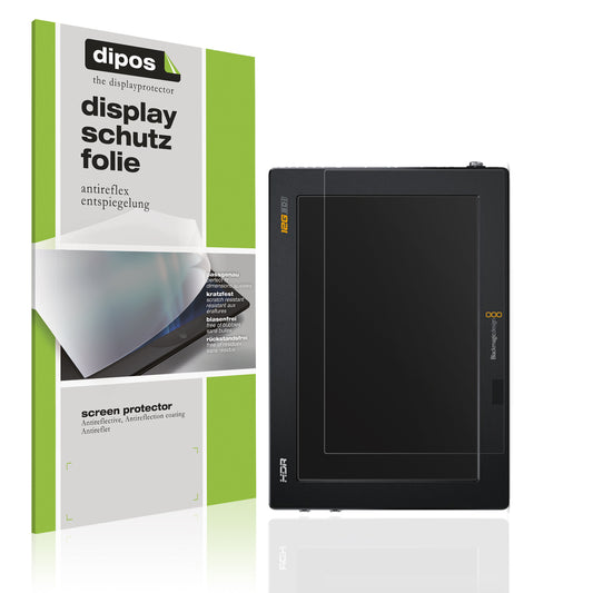 Matte Displayschutzfolie von dipos passend für Blackmagic Video Assist 12G HDR, präziser Zuschnitt und blasenfrei montiert