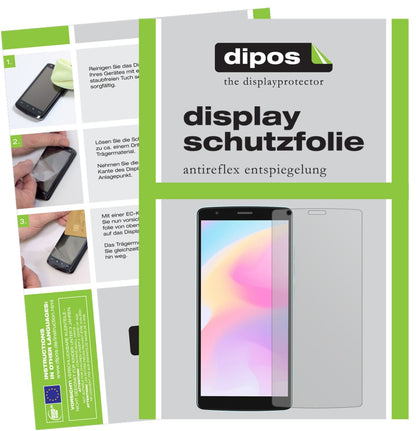 Matte Displayschutzfolie von dipos passend für Blackview A20 Pro, präziser Zuschnitt und blasenfrei montiert