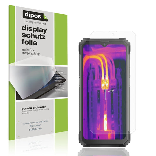 Matte Displayschutzfolie von dipos passend für Blackview BL8800 Pro, präziser Zuschnitt und blasenfrei montiert