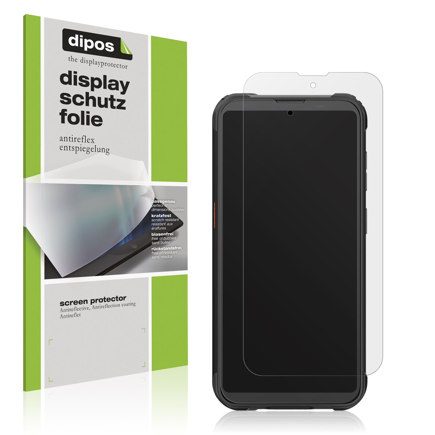 Matte Displayschutzfolie von dipos passend für Blackview BV5300, präziser Zuschnitt und blasenfrei montiert