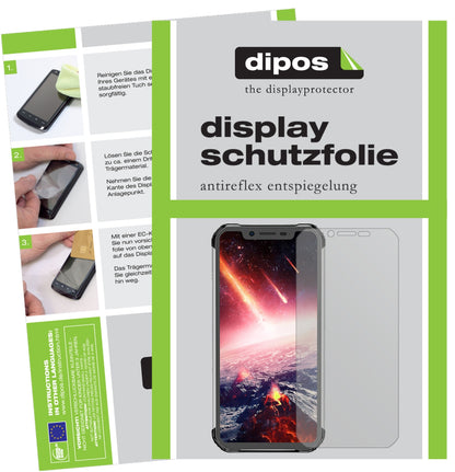 Matte Displayschutzfolie von dipos passend für Blackview BV9600 Pro, präziser Zuschnitt und blasenfrei montiert