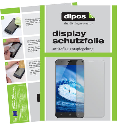 Matte Displayschutzfolie von dipos passend für Blackview E7s, präziser Zuschnitt und blasenfrei montiert