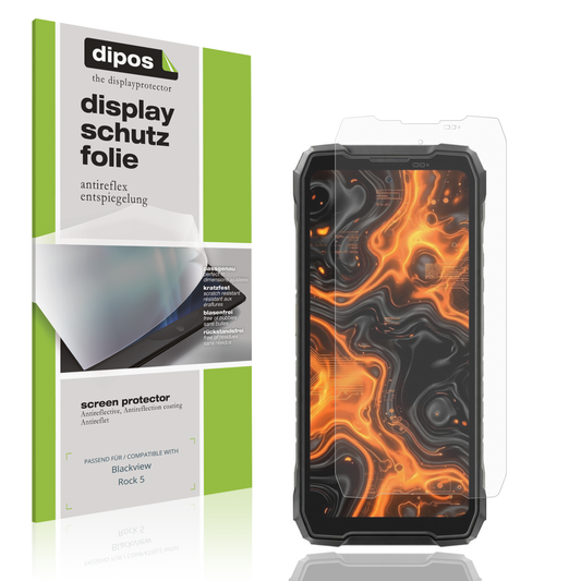 Matte Displayschutzfolie von dipos passend für Blackview Rock 5, präziser Zuschnitt und blasenfrei montiert