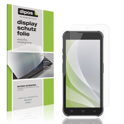 Matte Displayschutzfolie von dipos passend für Bluebird VF550, präziser Zuschnitt und blasenfrei montiert