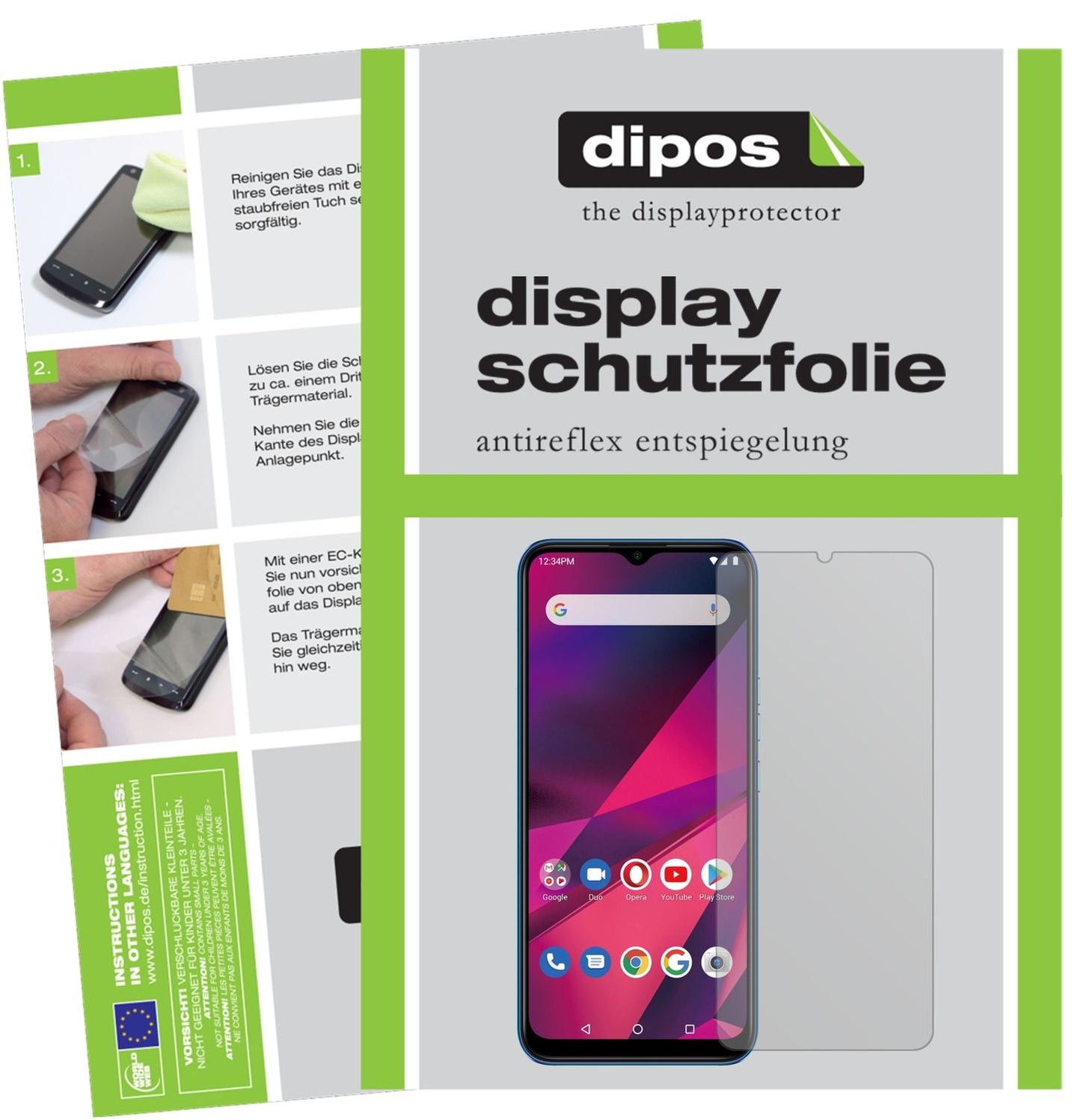 Matte Displayschutzfolie von dipos passend für BLU G90, präziser Zuschnitt und blasenfrei montiert