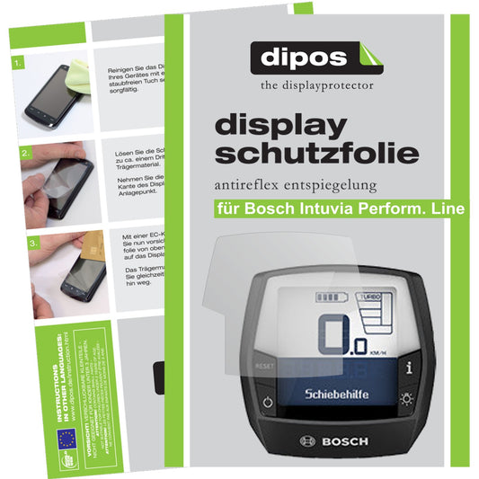 Matte Displayschutzfolie von dipos passend für Bosch Intuvia Performance Line, präziser Zuschnitt und blasenfrei montiert