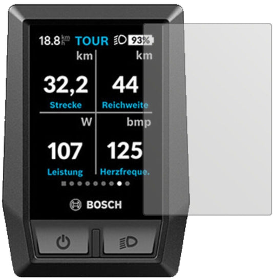 Matte Displayschutzfolie von dipos passend für Bosch Kiox e-Bike Display, präziser Zuschnitt und blasenfrei montiert