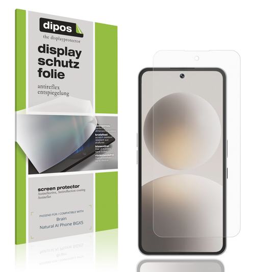 Matte Displayschutzfolie von dipos passend für Brain Natural AI Phone BGX5, präziser Zuschnitt und blasenfrei montiert