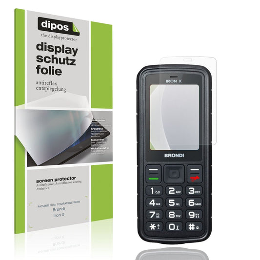 Matte Displayschutzfolie von dipos passend für Brondi Iron X, präziser Zuschnitt und blasenfrei montiert