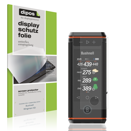 Matte Displayschutzfolie von dipos passend für Bushnell Wingman HD, präziser Zuschnitt und blasenfrei montiert