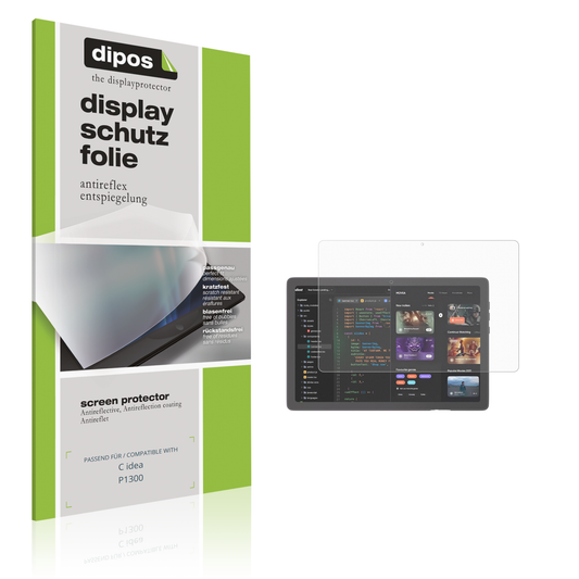 Matte Displayschutzfolie von dipos passend für C idea P1300, präziser Zuschnitt und blasenfrei montiert