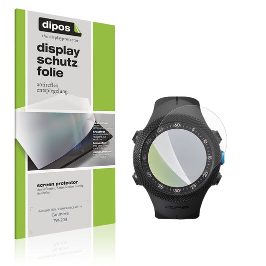 Matte Displayschutzfolie von dipos passend für Canmore TW-203, präziser Zuschnitt und blasenfrei montiert