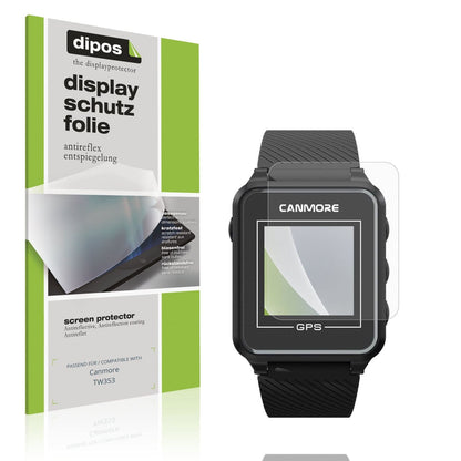 Matte Displayschutzfolie von dipos passend für Canmore TW353, präziser Zuschnitt und blasenfrei montiert