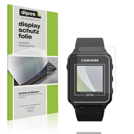 Matte Displayschutzfolie von dipos passend für Canmore TW353, präziser Zuschnitt und blasenfrei montiert