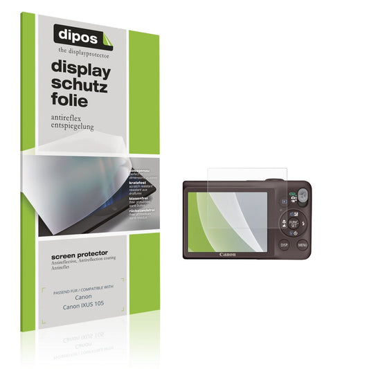 Matte Displayschutzfolie von dipos passend für Canon Canon IXUS 105, präziser Zuschnitt und blasenfrei montiert