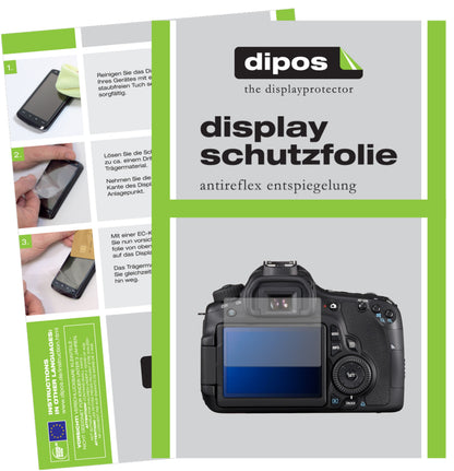Matte Displayschutzfolie von dipos passend für Canon EOS 60Da, präziser Zuschnitt und blasenfrei montiert