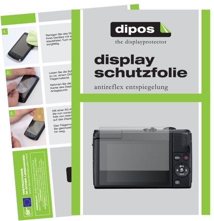 Matte Displayschutzfolie von dipos passend für Canon EOS M200, präziser Zuschnitt und blasenfrei montiert