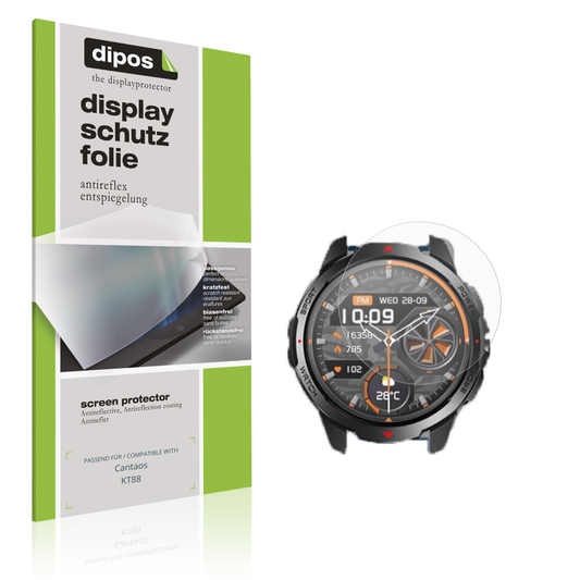 Matte Displayschutzfolie von dipos passend für Cantaos KT88, präziser Zuschnitt und blasenfrei montiert