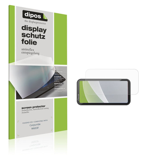 Matte Displayschutzfolie von dipos passend für Carpuride W603F, präziser Zuschnitt und blasenfrei montiert
