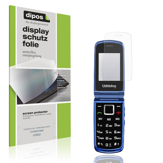 Matte Displayschutzfolie von dipos passend für CHAKEYAKE G380D, präziser Zuschnitt und blasenfrei montiert
