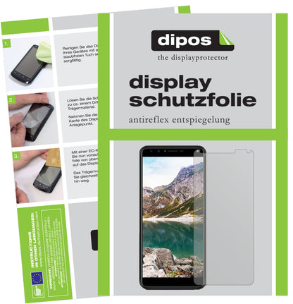 Matte Displayschutzfolie von dipos passend für Cherry Mobile Flare S6 Plus, präziser Zuschnitt und blasenfrei montiert