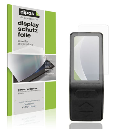 Matte Displayschutzfolie von dipos passend für Cloudpower KT-TF04 Display, präziser Zuschnitt und blasenfrei montiert