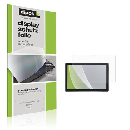 Matte Displayschutzfolie von dipos passend für Conker SX107, präziser Zuschnitt und blasenfrei montiert