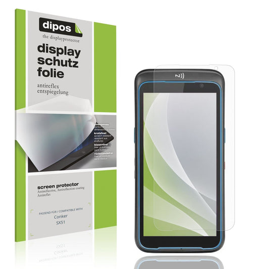 Matte Displayschutzfolie von dipos passend für Conker SX51, präziser Zuschnitt und blasenfrei montiert