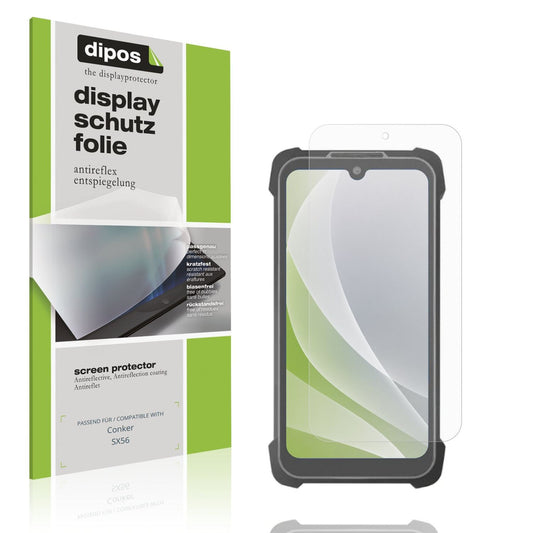 Matte Displayschutzfolie von dipos passend für Conker SX56, präziser Zuschnitt und blasenfrei montiert