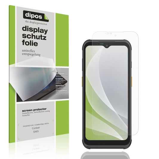 Matte Displayschutzfolie von dipos passend für Conker SX65, präziser Zuschnitt und blasenfrei montiert
