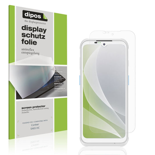Matte Displayschutzfolie von dipos passend für Conker SX65 HC, präziser Zuschnitt und blasenfrei montiert