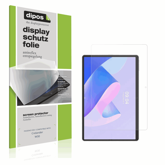 Matte Displayschutzfolie von dipos passend für Crelander W30, präziser Zuschnitt und blasenfrei montiert