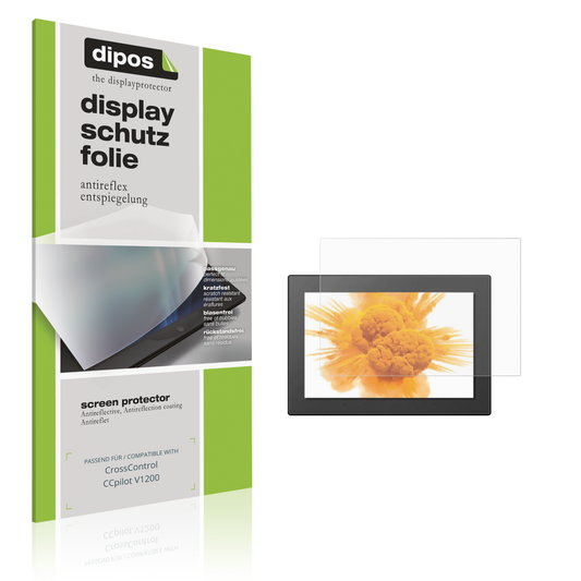Matte Displayschutzfolie von dipos passend für CrossControl CCpilot V1200, präziser Zuschnitt und blasenfrei montiert