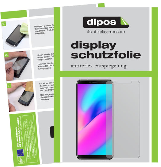 Matte Displayschutzfolie von dipos passend für Cubot J3 Pro, präziser Zuschnitt und blasenfrei montiert