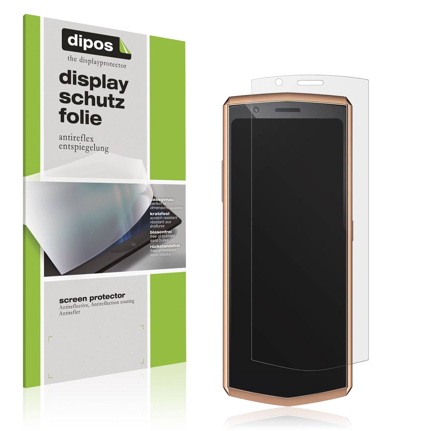 Matte Displayschutzfolie von dipos passend für Cubot Pocket 3, präziser Zuschnitt und blasenfrei montiert