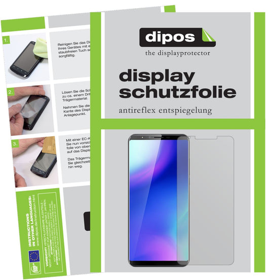 Matte Displayschutzfolie von dipos passend für Cubot X18 Plus, präziser Zuschnitt und blasenfrei montiert