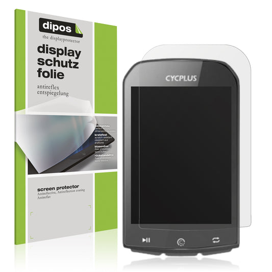 Matte Displayschutzfolie von dipos passend für Cycplus GPS M1, präziser Zuschnitt und blasenfrei montiert