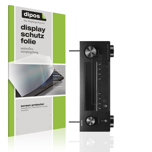 Matte Displayschutzfolie von dipos passend für Denon AVR-X1700H, präziser Zuschnitt und blasenfrei montiert