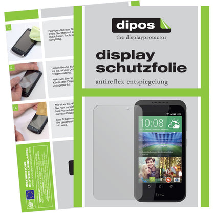 Matte Displayschutzfolie von dipos passend für Desire 526G HTC, präziser Zuschnitt und blasenfrei montiert