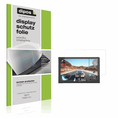 Matte Displayschutzfolie von dipos passend für Dghrti TAB20 10.1, präziser Zuschnitt und blasenfrei montiert