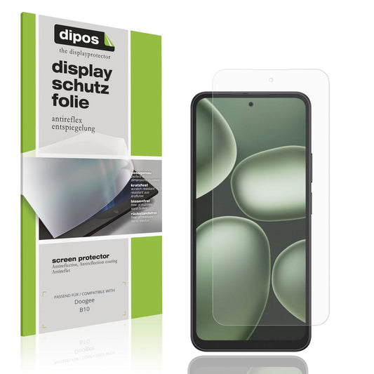 Matte Displayschutzfolie von dipos passend für Doogee B10, präziser Zuschnitt und blasenfrei montiert
