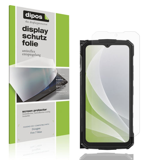 Matte Displayschutzfolie von dipos passend für Doogee Fire 7 Max, präziser Zuschnitt und blasenfrei montiert