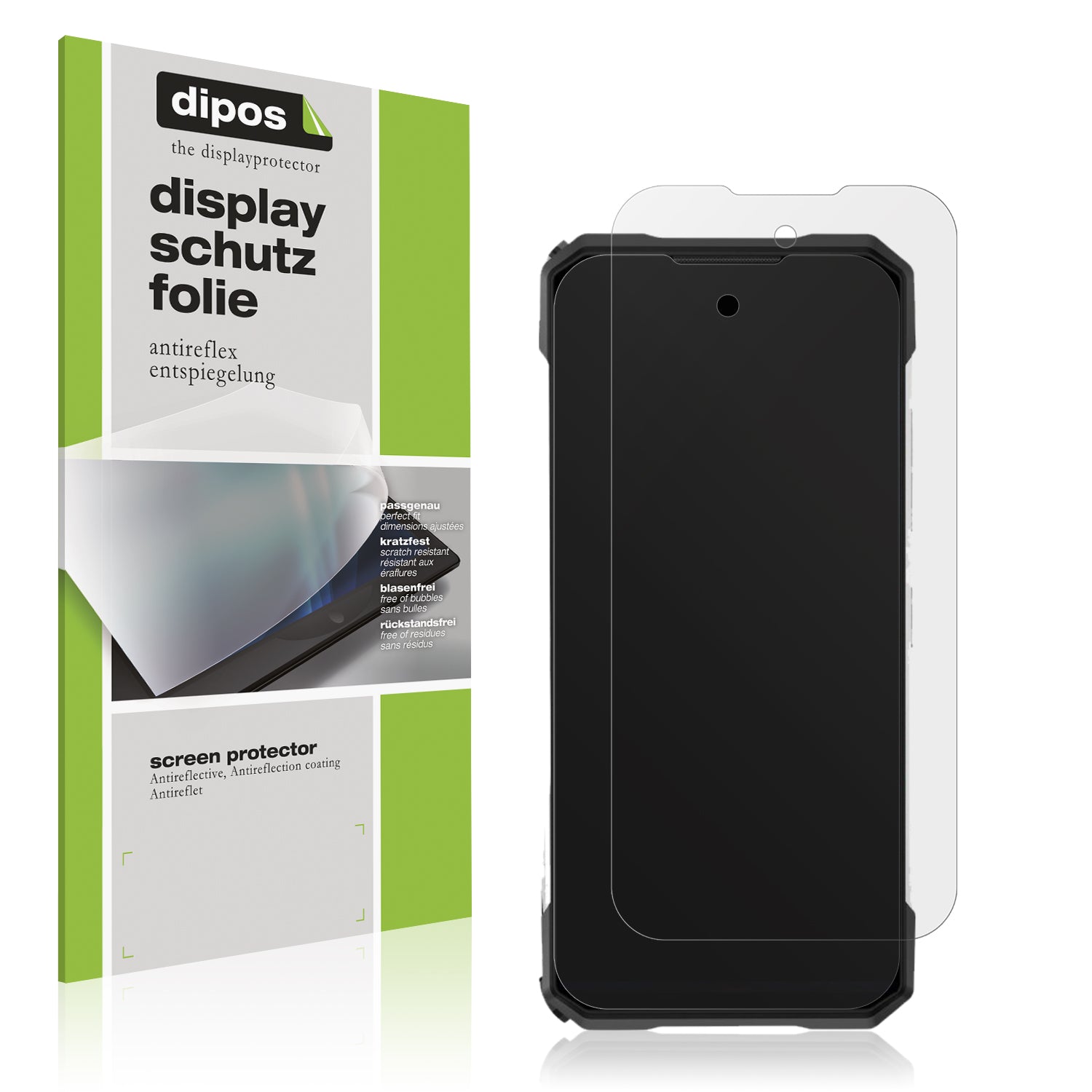 Matte Displayschutzfolie von dipos passend für Doogee S200 5G, präziser Zuschnitt und blasenfrei montiert