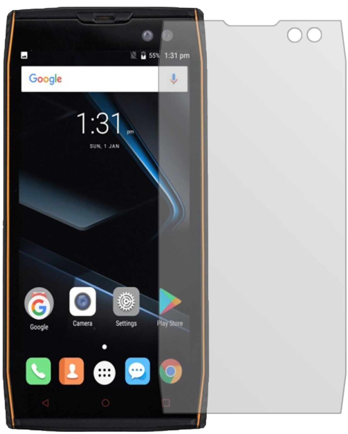 Matte Displayschutzfolie von dipos passend für Doogee S50, präziser Zuschnitt und blasenfrei montiert