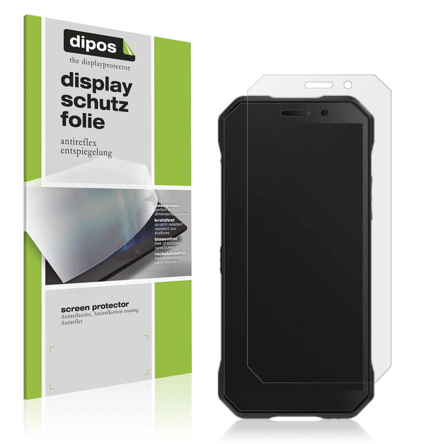 Matte Displayschutzfolie von dipos passend für DOOGEE S51, präziser Zuschnitt und blasenfrei montiert