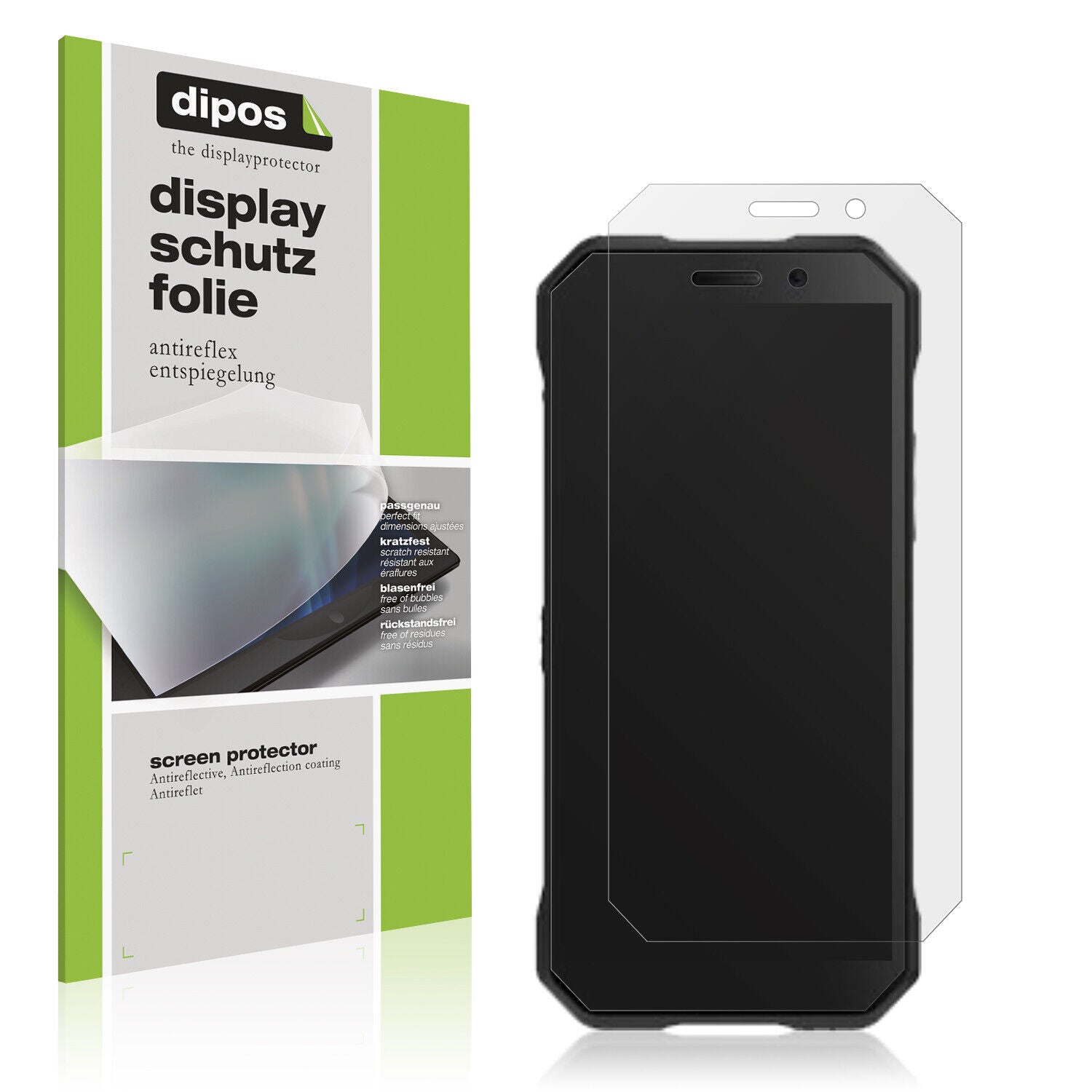 Matte Displayschutzfolie von dipos passend für DOOGEE S51, präziser Zuschnitt und blasenfrei montiert