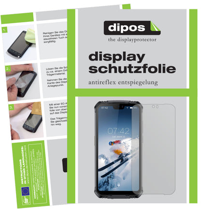 Matte Displayschutzfolie von dipos passend für Doogee S88 Pro, präziser Zuschnitt und blasenfrei montiert